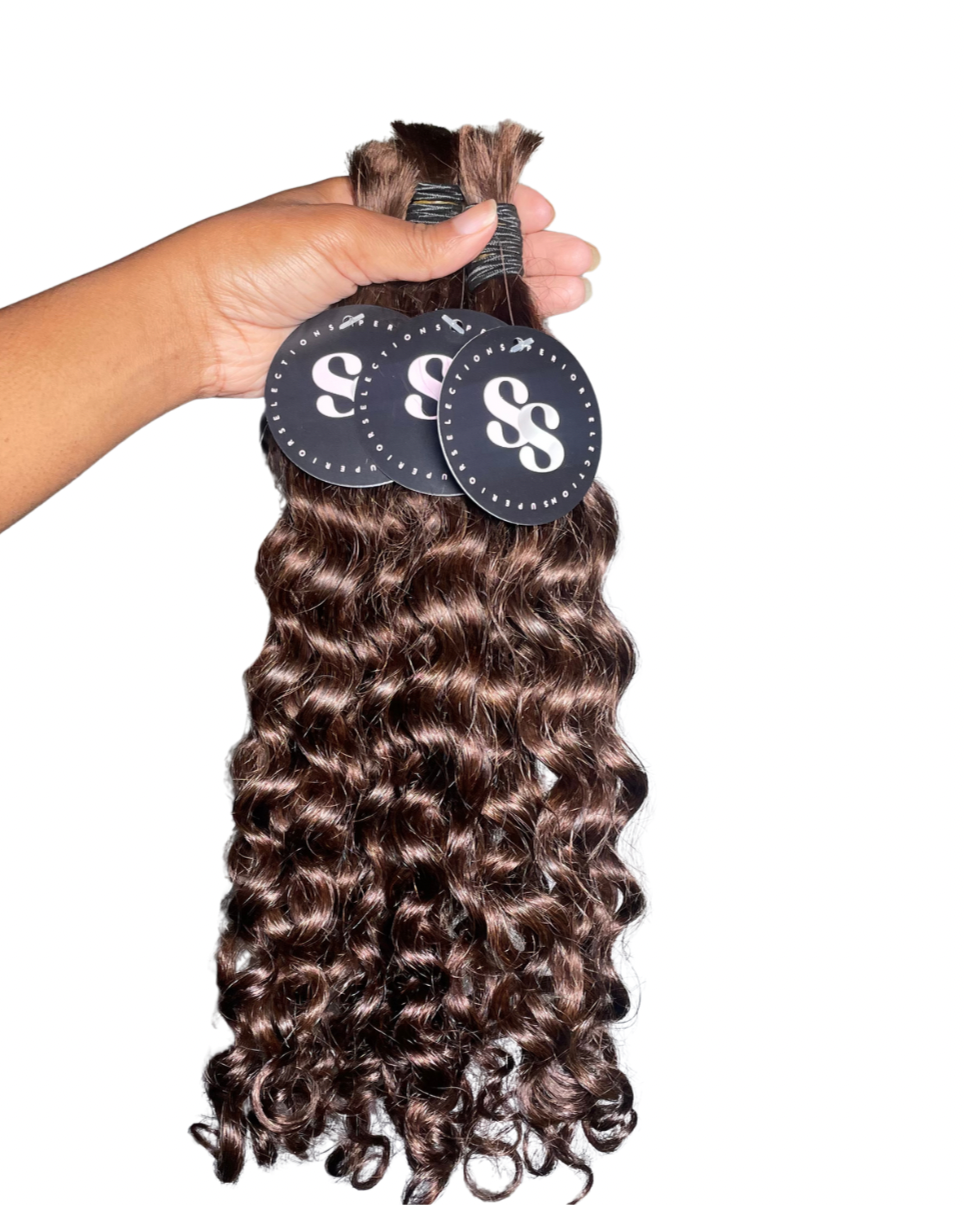 Color #4 Italian Curly Bulk Hair (RTS)