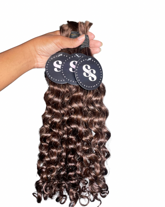 Color #4 Italian Curly Bulk Hair (RTS)